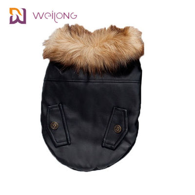 Vêtements adaptés aux besoins du client d'hiver de chien de manteau d'animal familier de Leatheret de fourrure de Faux