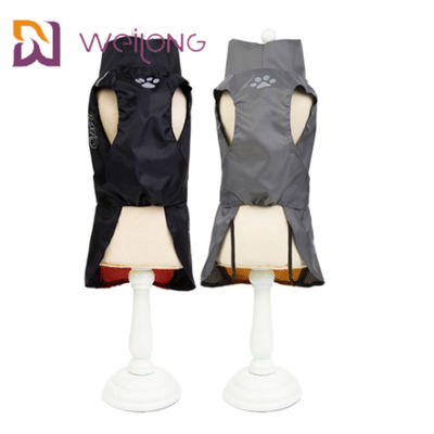 Grand imperméable de chien de bas de perméabilité de rayure de boucle de chien costume réfléchissant de pluie