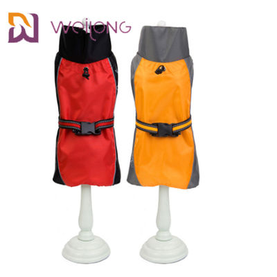 Grand imperméable de chien de bas de perméabilité de rayure de boucle de chien costume réfléchissant de pluie