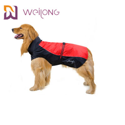 Grand imperméable de chien de bas de perméabilité de rayure de boucle de chien costume réfléchissant de pluie