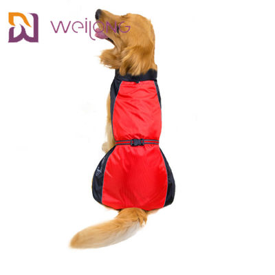 Grand imperméable de chien de bas de perméabilité de rayure de boucle de chien costume réfléchissant de pluie