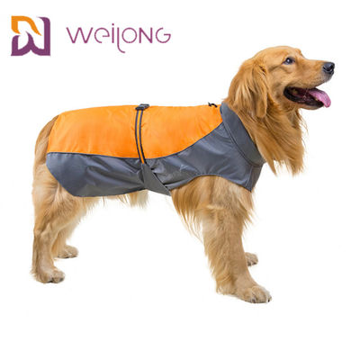 Grand imperméable de chien de bas de perméabilité de rayure de boucle de chien costume réfléchissant de pluie