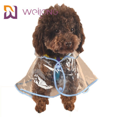Imperméable clair léger de chien d'animal familier de PVC d'imperméable d'été transparent de ressort