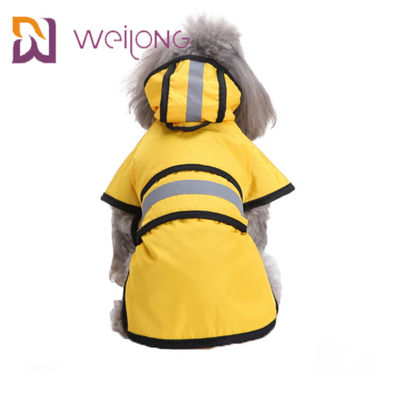 Imperméable rayé réfléchi de chien jaune avec les vestes légères en cuir d'unité centrale de capot