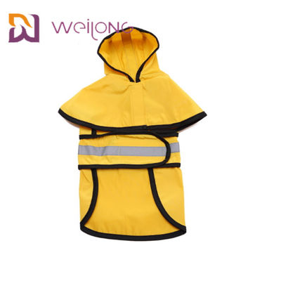 Imperméable rayé réfléchi de chien jaune avec les vestes légères en cuir d'unité centrale de capot