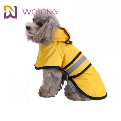 Imperméable rayé réfléchi de chien jaune avec les vestes légères en cuir d'unité centrale de capot