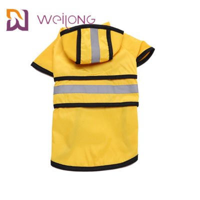 Imperméable rayé réfléchi de chien jaune avec les vestes légères en cuir d'unité centrale de capot