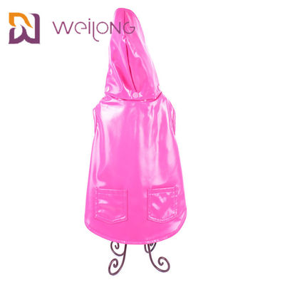 Imperméable imperméable léger en cuir adapté aux besoins du client de chien du manteau XL de chien d'unité centrale de rose