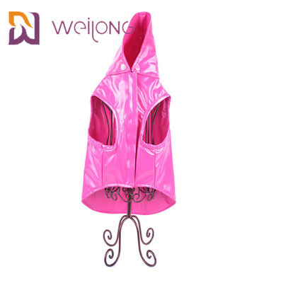 Imperméable imperméable léger en cuir adapté aux besoins du client de chien du manteau XL de chien d'unité centrale de rose