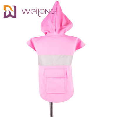 Imperméable réfléchi de chien de Hoodie d'animal familier poche réglable d'imperméable de vraie avec le capot