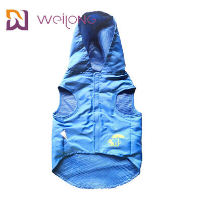 Imperméable imperméable XS-XL bleu d'animal familier d'impression en caoutchouc d'ouverture de Velcro
