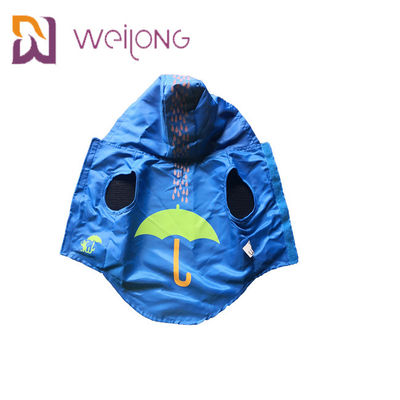 Imperméable imperméable XS-XL bleu d'animal familier d'impression en caoutchouc d'ouverture de Velcro