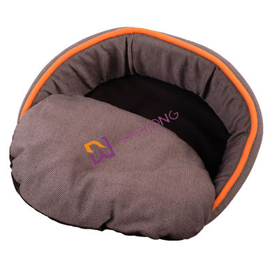 Individu entièrement lavable rond de lit de chien de beignet de lin chauffant le lit de confort de chien de BSCI