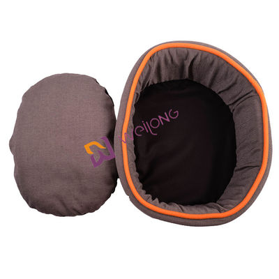 Individu entièrement lavable rond de lit de chien de beignet de lin chauffant le lit de confort de chien de BSCI