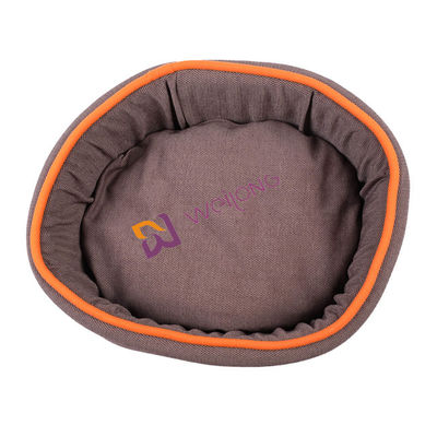 Individu entièrement lavable rond de lit de chien de beignet de lin chauffant le lit de confort de chien de BSCI