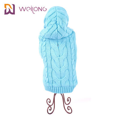 Le tissu acrylique de chien tricotent le chandail mou de Hoodie de chien de Sherpa de chandail d'animal familier