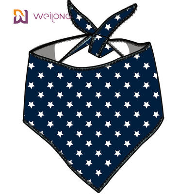 Les étoiles durables de la meilleure qualité de tissu de forme de Bandana convenable réglable unique d'animal familier barre des bandanas de chien de concepteur