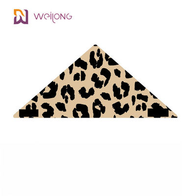 Poly personnalisation Digital de Bandana d'animal familier d'impression de léopard de popeline imprimant de petits Bandanas de chien