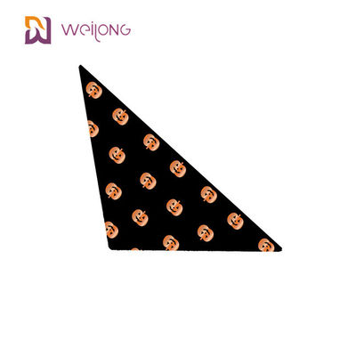 Impression de Digital d'accessoires d'écharpe de bavoirs de triangle de Bandana d'écharpe de chien de Halloween de potiron