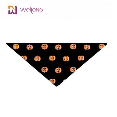 Impression de Digital d'accessoires d'écharpe de bavoirs de triangle de Bandana d'écharpe de chien de Halloween de potiron
