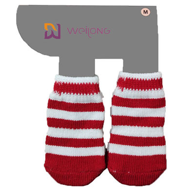 L'animal familier fait sur commande de coton de contrôle de traction cogne pour des chiens antidérapants que d'intérieur tricotent des chaussettes