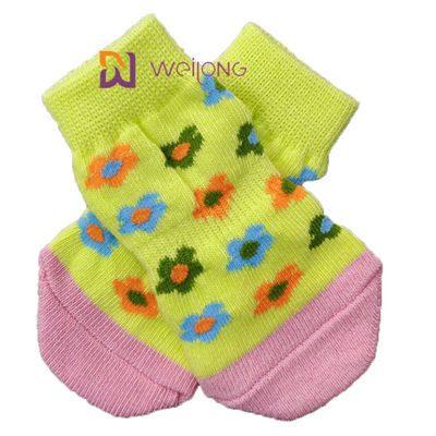 L'anti glissement d'animal familier tricotent le chien Socks&amp; Cat Socks avec le renfort en caoutchouc Paw Protector
