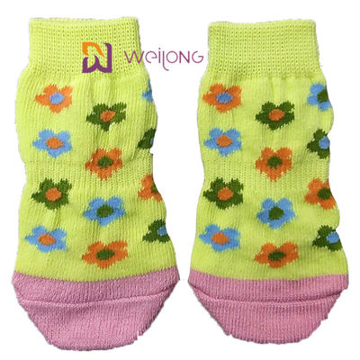 L'anti glissement d'animal familier tricotent le chien Socks&amp; Cat Socks avec le renfort en caoutchouc Paw Protector