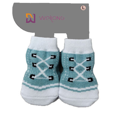 L'animal familier fait sur commande d'anti glissement cogne le modèle d'imitation de chaussure de Paw Protection For Indoor Wear