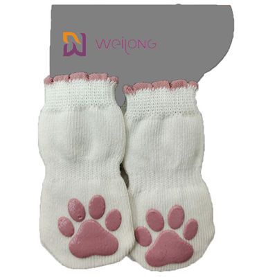 Protégez les chaussettes faites sur commande d'animal familier de pattes pour l'anti glissement de chat/chiens